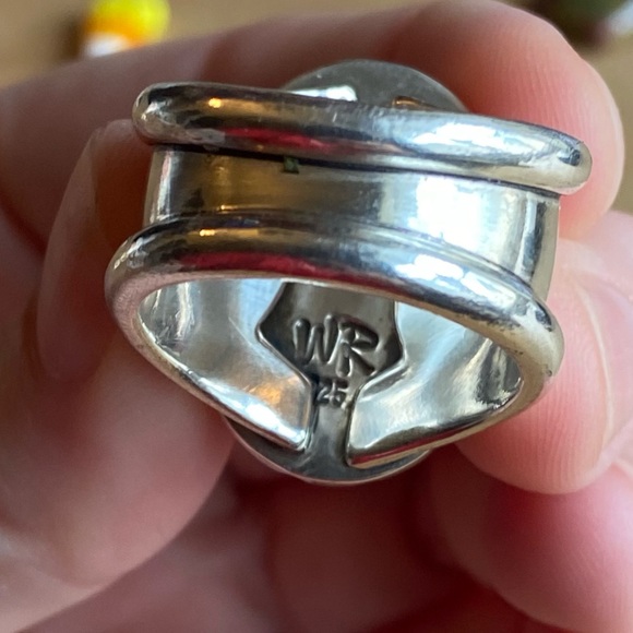 Artisan handmade Heavy turquoise ring - Picture 6 of 6